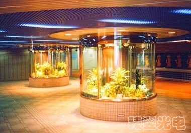 光纖照明，光導(dǎo)照明，地下街的植物裁培